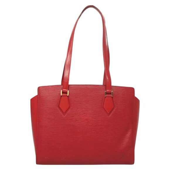 Louis Vuitton Duplex Red Leather Tote Bag (Pre-Owned) - Picture 1 of 16